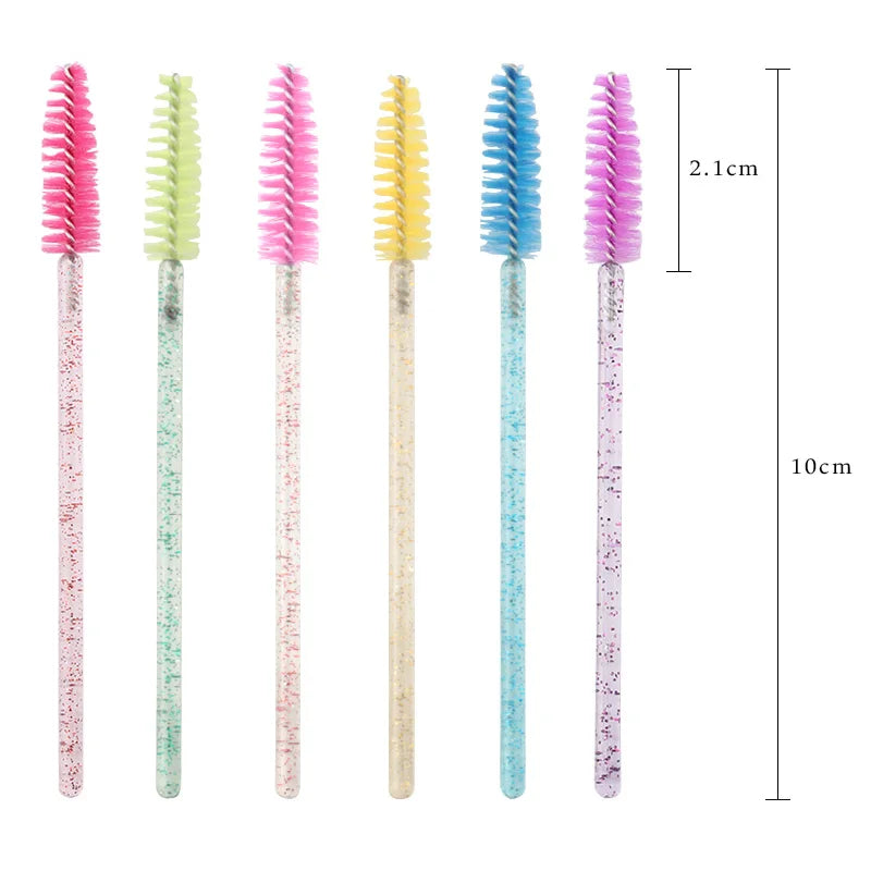 50Pcs Eyelash Extension Disposable Eyebrow Brush Mascara Wand Applicator Spoolers Eye Lashes Cosmetic Brushes Set Makeup Tools