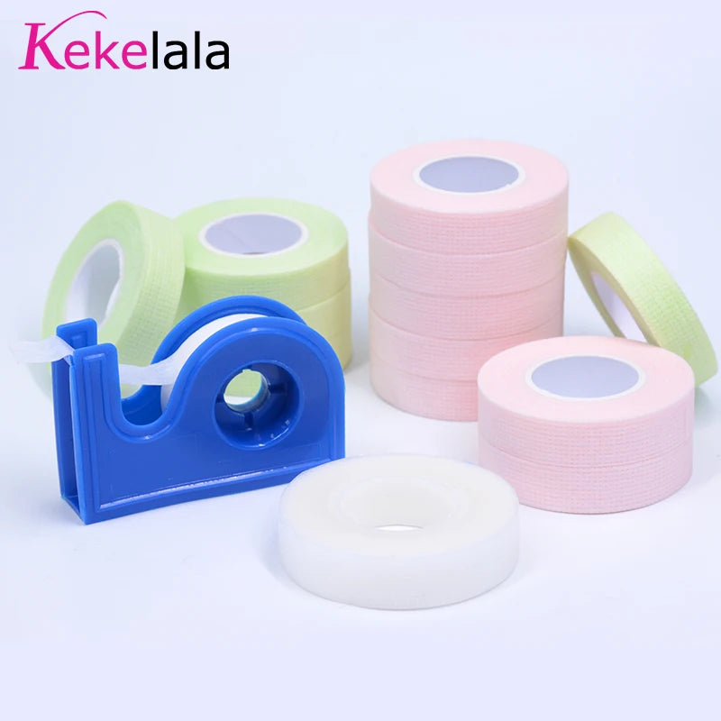 Kekelala 4 Rolls Colorful Eyelash Extension Tapes Soft Medical Breathable Adhesive Tape Cutter for False Lashes Makeup Tools