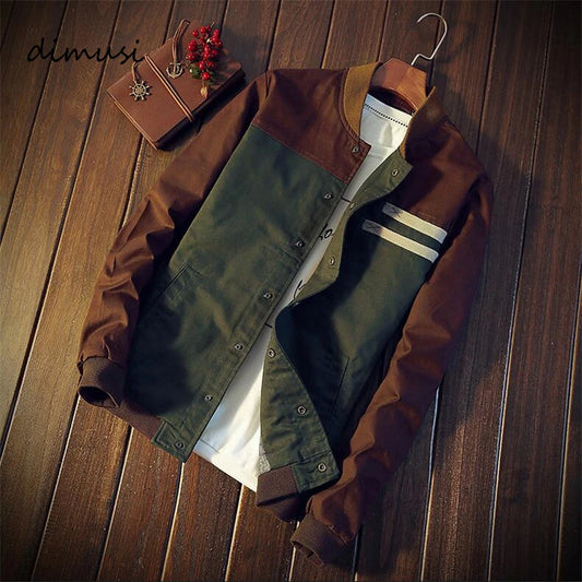 DIMUSI Autumn Mens Bomber Jacket Fashion Male Streetwear Hip Hop Slim Pilot Coats Men Baseball Windbreaker Coats Clothing 5XL