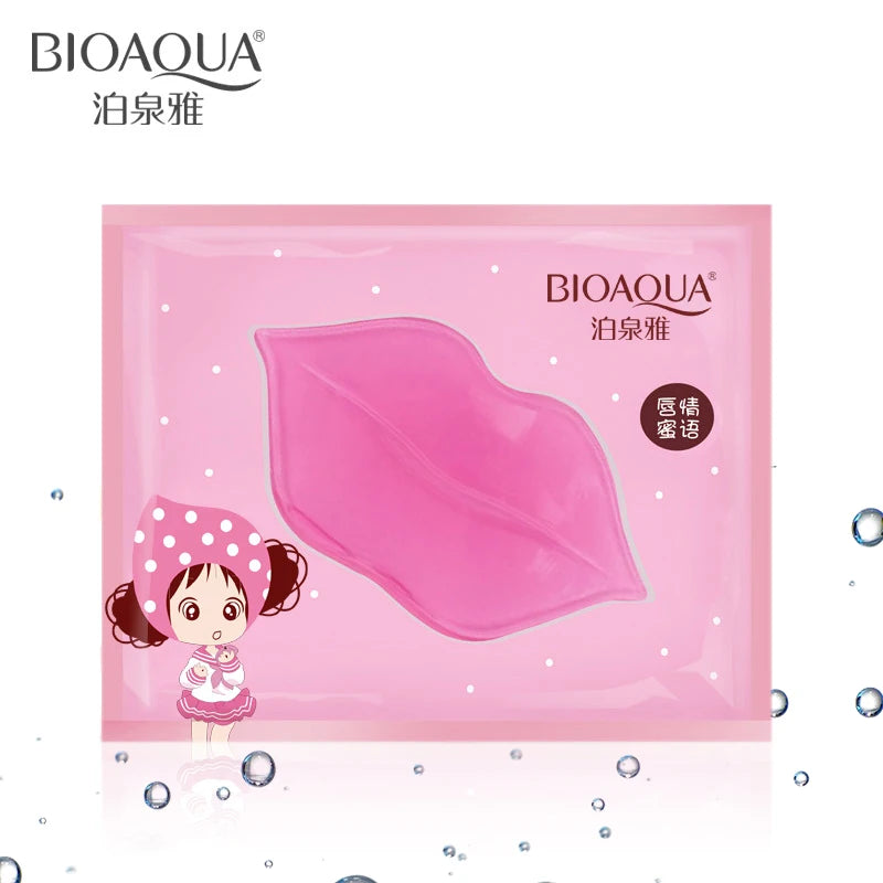 BIOAQUA 10pcs Skin Care Crystal Collagen Lip Mask Moisturizing Lip Care Pads Patch Nourishing Pad Gel For Makeup