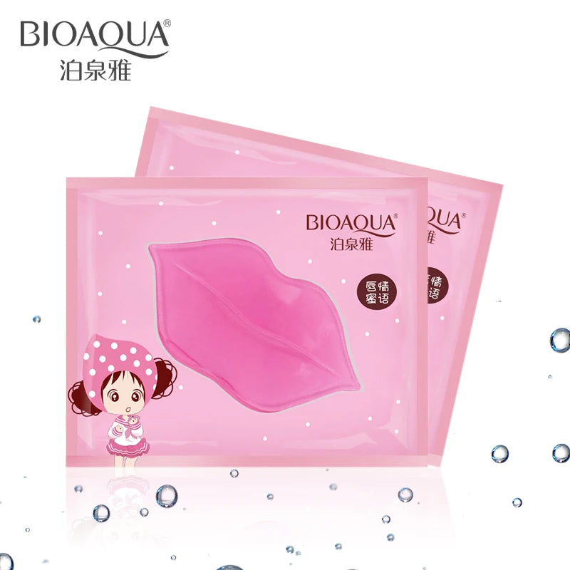 BIOAQUA 10pcs Skin Care Crystal Collagen Lip Mask Moisturizing Lip Care Pads Patch Nourishing Pad Gel For Makeup