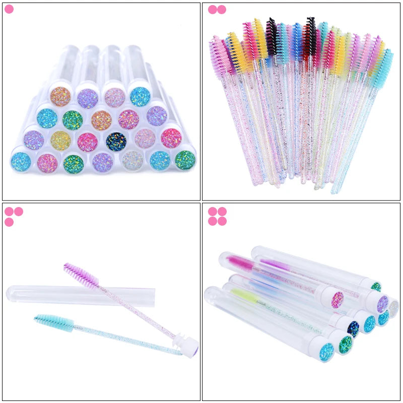 20Pcs/Lot Dust-Proof Eyelash Brush Tube Empty Reusable Lash Mascara Wand Case Replaceable Makeup Applicators Container wholesale