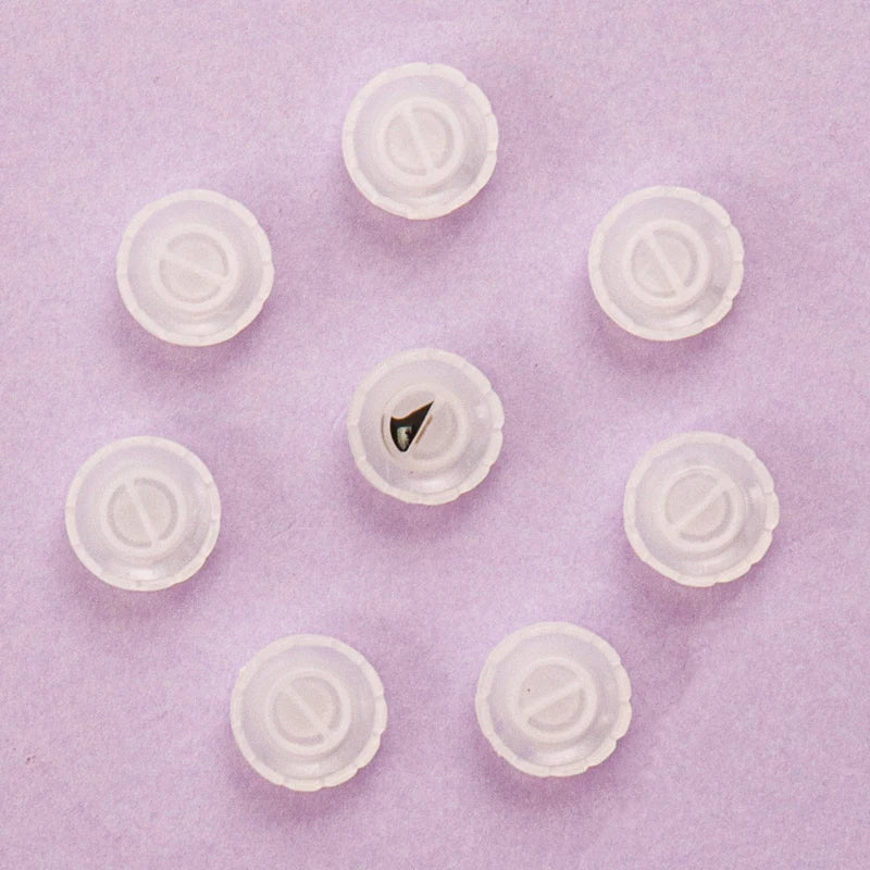 100pcs Individual Eyelash Glue Holder Grafting False Eyelashes white pink Blossom Cup Ring Eyelash Extension Adhesive Stand tool