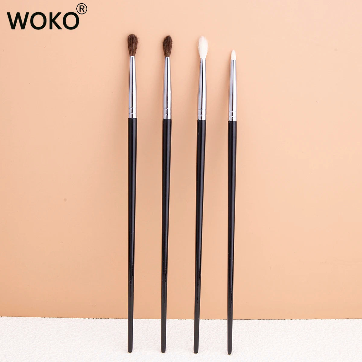 Small Crease Brush Fluffy Goat Hair / Horse Hair Precise Tapered Crease Makeup Tool Mini Pointed Eyeshadow Blending Makeup Brush