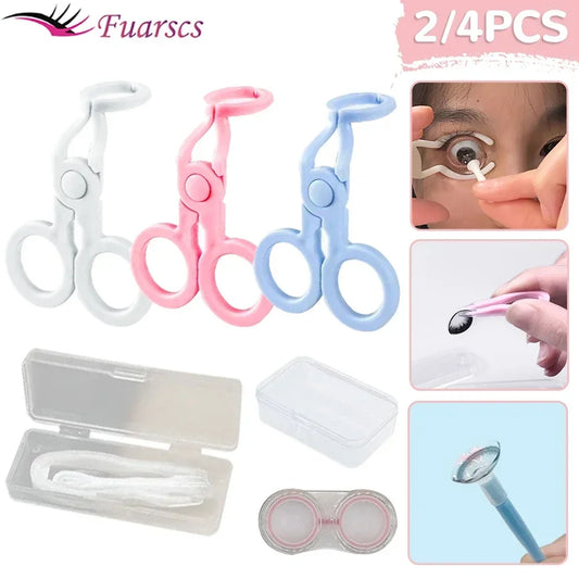 Women Eye Care Contact Lenses Inserter Remover Plastic Soft Tip Tweezer Suction Stick Wearing Beauty Tools Lens Accessories