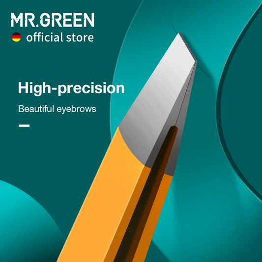 MR.GREEN  Eyebrow Tweezer Colorful Hair Beauty Fine Hairs Puller Stainless Steel Slanted Eye Brow Clips Removal Makeup Tools