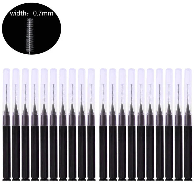 20Pcs Mini Eyebrow Brush Brow Perm Brush Disposable Brow Lifting Brushes Bendable Micro Eyelash Brush Applicators Makeup Tools