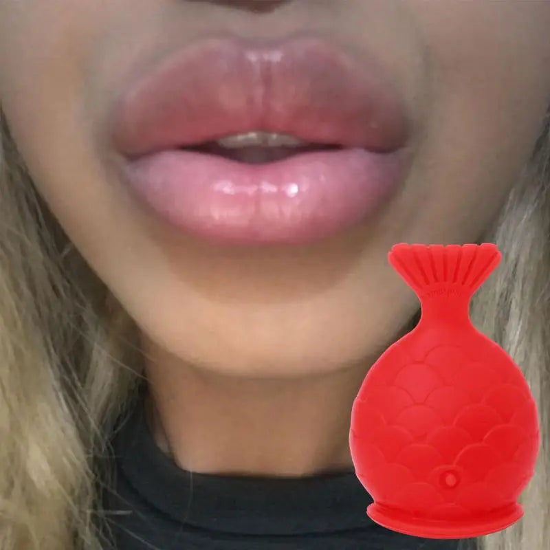 Women Sexy Silicone Full Lip Plumper Lips Soft Silicone Pout Tools Mouth Fish Natural Plump Shape Tool Lip Plumper Lips Care