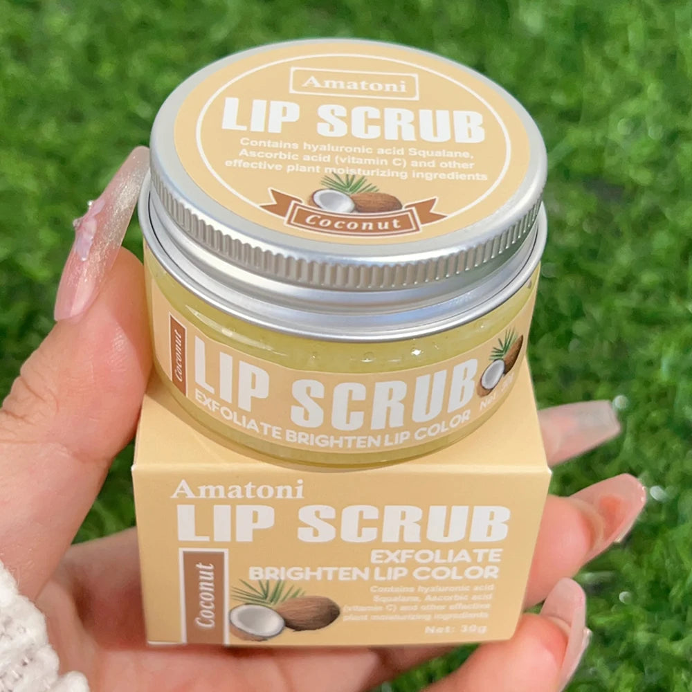 Hydrating Fruit Flavor Lip Scrub Reduce Lips Fine Lines Moisturizing Nourishing Exfoliating Dead Skin Lip Balm Lip Mask Makeup