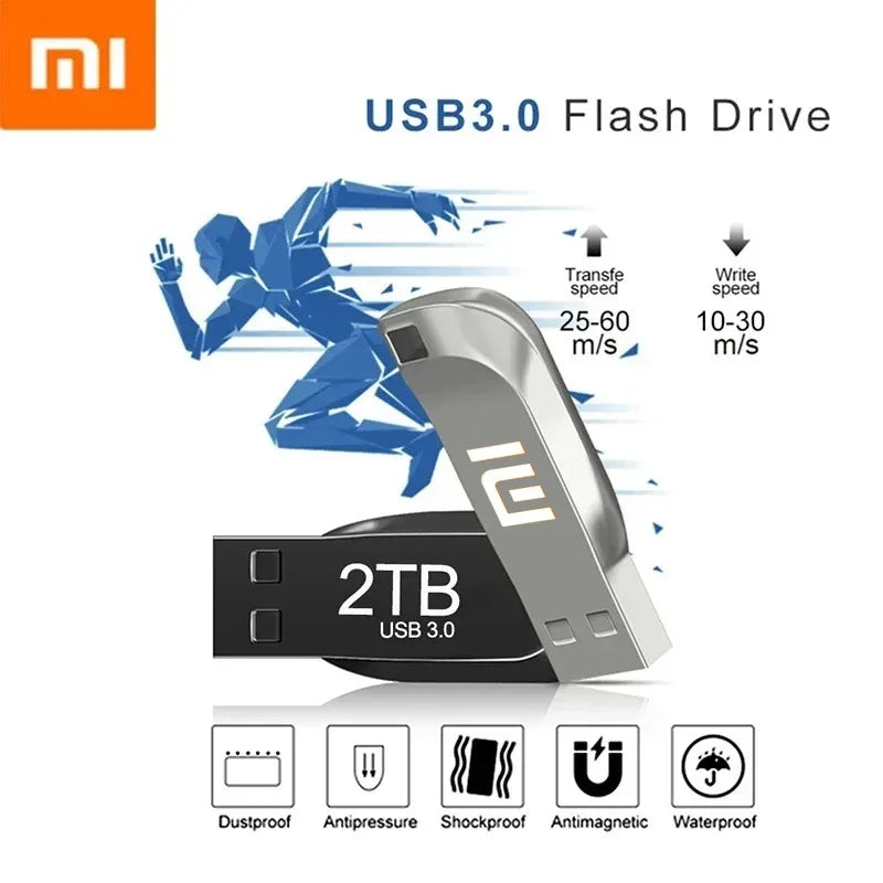 Xiaomi Flash Drives 2TB Usb 3.0 Mini High Speed Metal Pendrive 1TB 512GB Stick Portable Drive Waterproof Memoria Storage U Disk