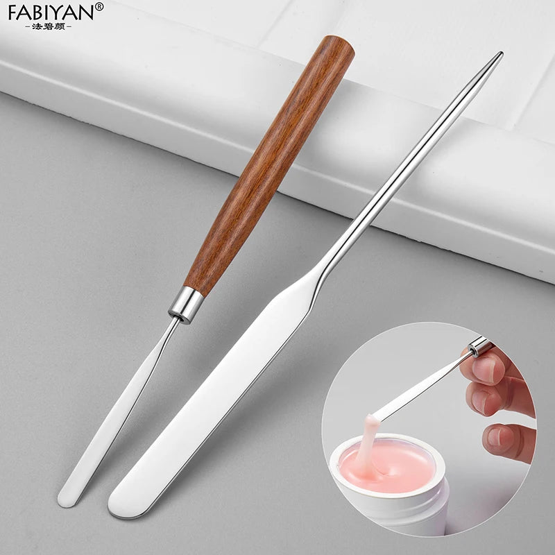 Spatula Stick Stainless Steel Nail Art Stirring Rod Cream Foundation  Mixing Tool Makeup Accessories