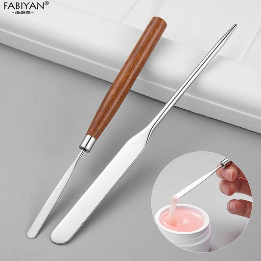 Spatula Stick Stainless Steel Nail Art Stirring Rod Cream Foundation  Mixing Tool Makeup Accessories