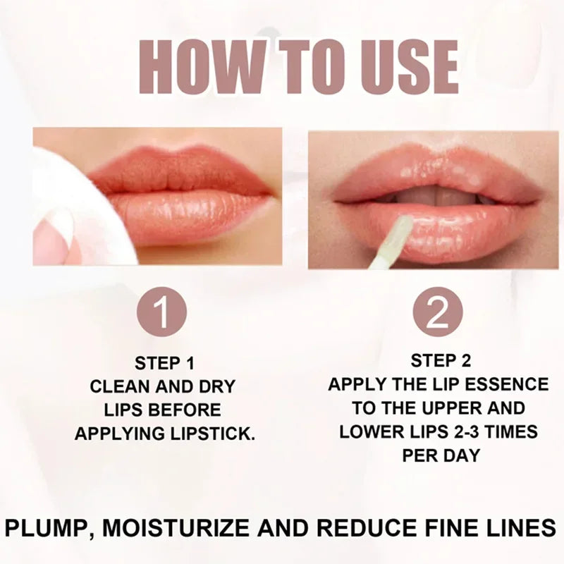 Instant Volumising Lips Serum Plumper Repairing Reduce Fine Lines Long Lasting Fuller Filler Bigger Lips Moisturizing Care Serum