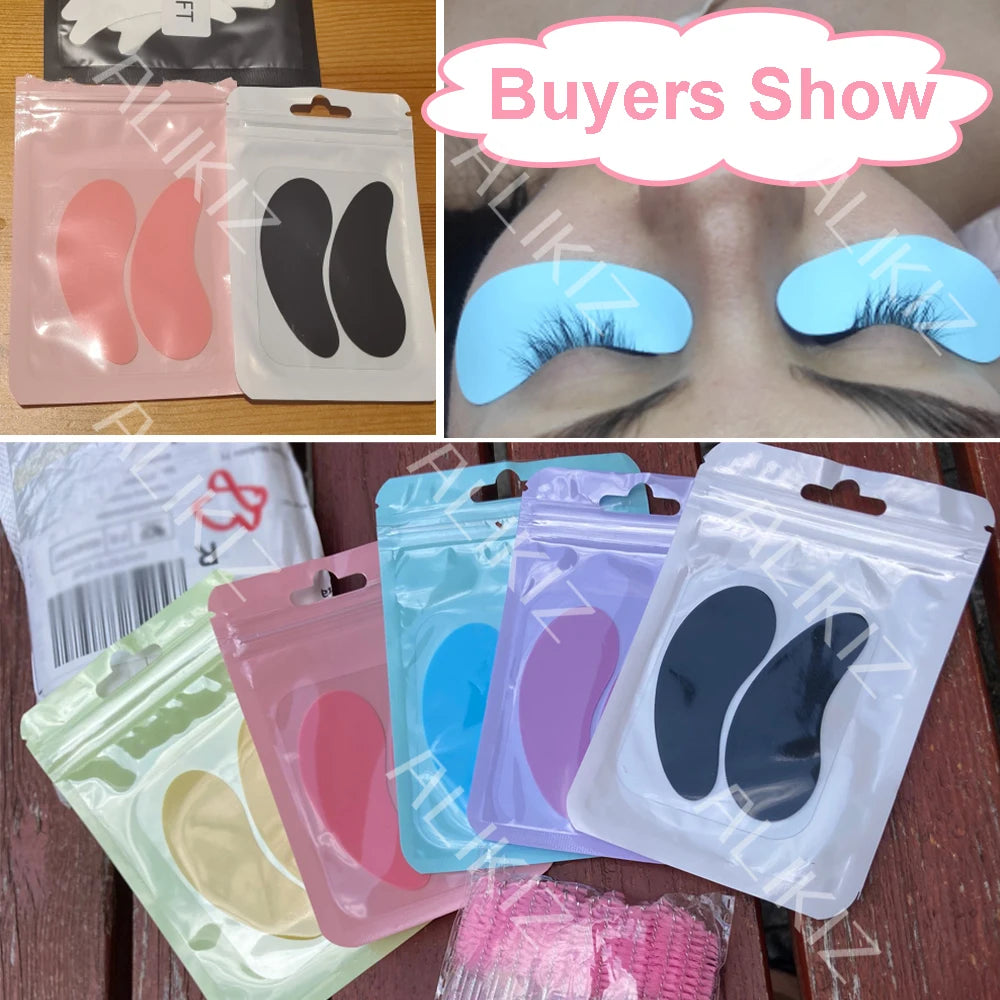 New Reusable 1Pair Eye Pads Silicone Stripe Lash Lift Eyelash Extension Hydrogel Patches Under Eye Gel Patch Makeup Tools