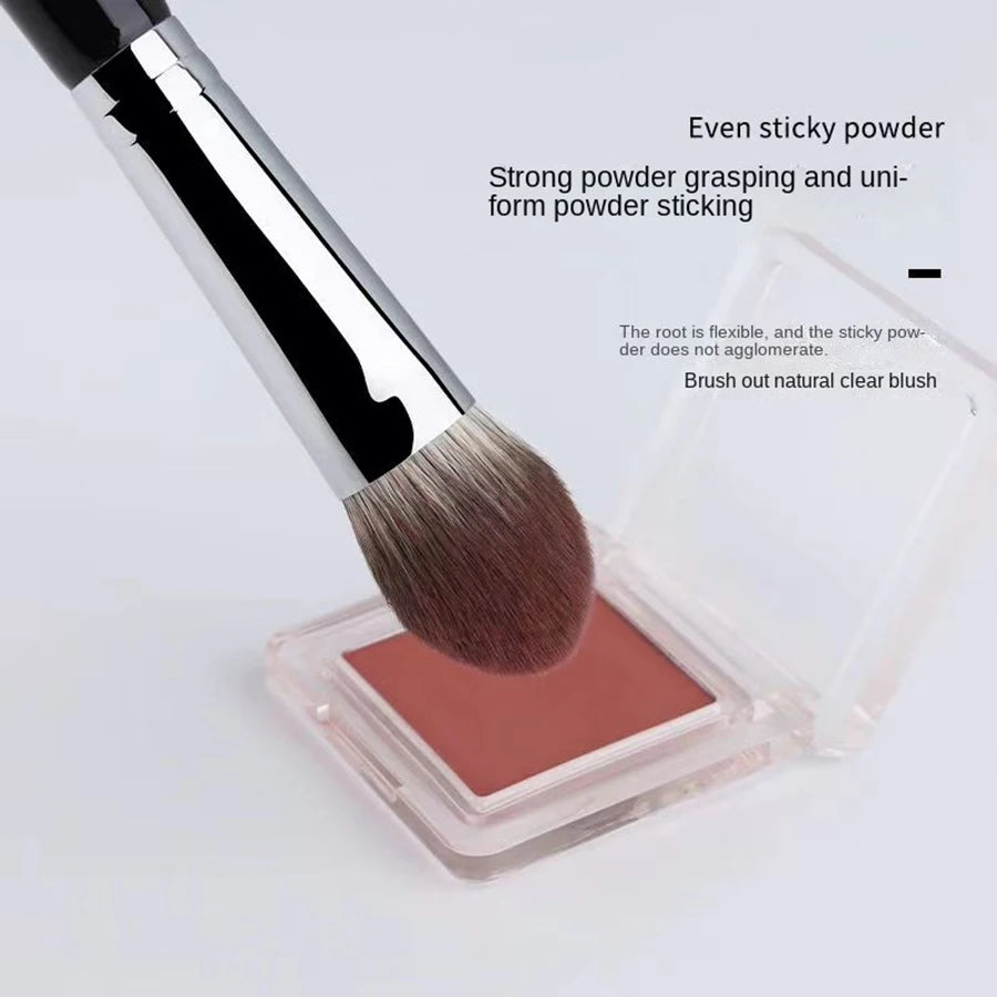 Stippling Blusher Brush Angled Goat Hair Powder Blush Stippling Makeup Brush Cheeks Blush Powder Liquid Cream Blush Makeup Tool