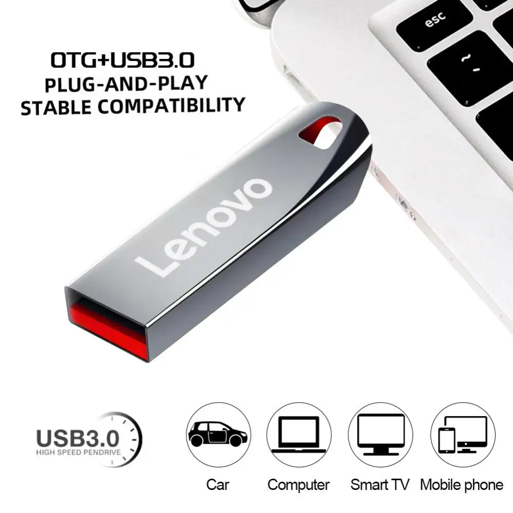 Original Lenovo Metal USB Flash Drive 2TB USB U Disk Flash Drives High Speed Pendrive 1TB Portable USB Memory Drive Accessory