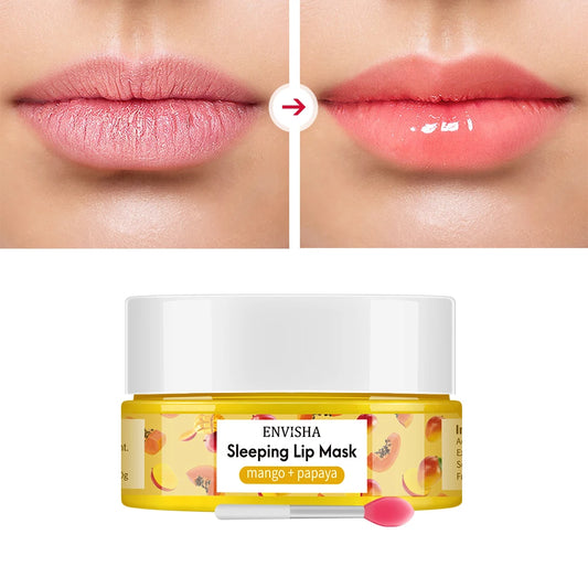 ENVISHA Mango Lip Sleep Mask Night Sleeping Maintenance Moisturizing Fade Lip Lines Nourishing Lip Balm Skin Care Beauty Health