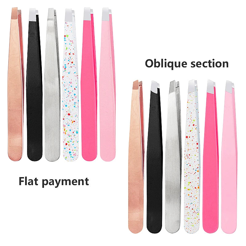 1 Pc Eyebrows Tweezers Trimmer Professional Beard Eyelash Brow Face Hair Removal Tweezer Beautfy Makeup Stainless Steel Tools