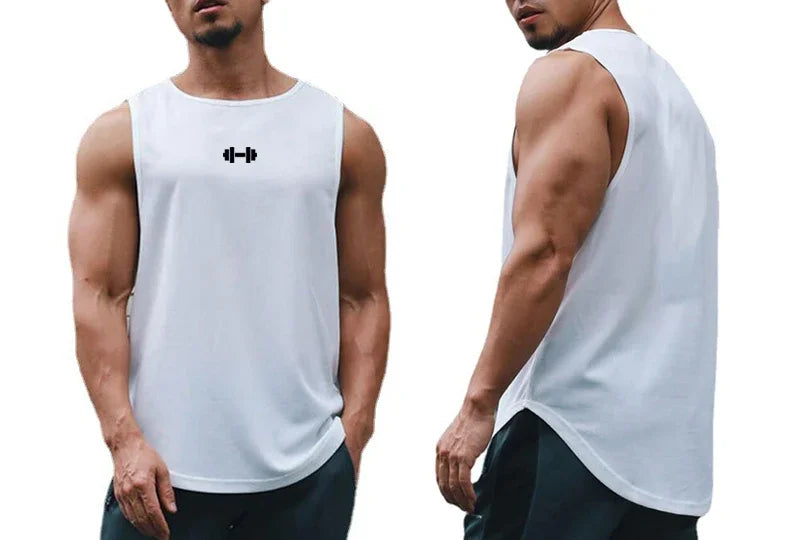 Summer DIY Brand Gym Tank Top Men Mesh Quick Dry Bodybuilding Sleeveless Shirt Fitness Singlets Basketball Clothing Muscle Vest