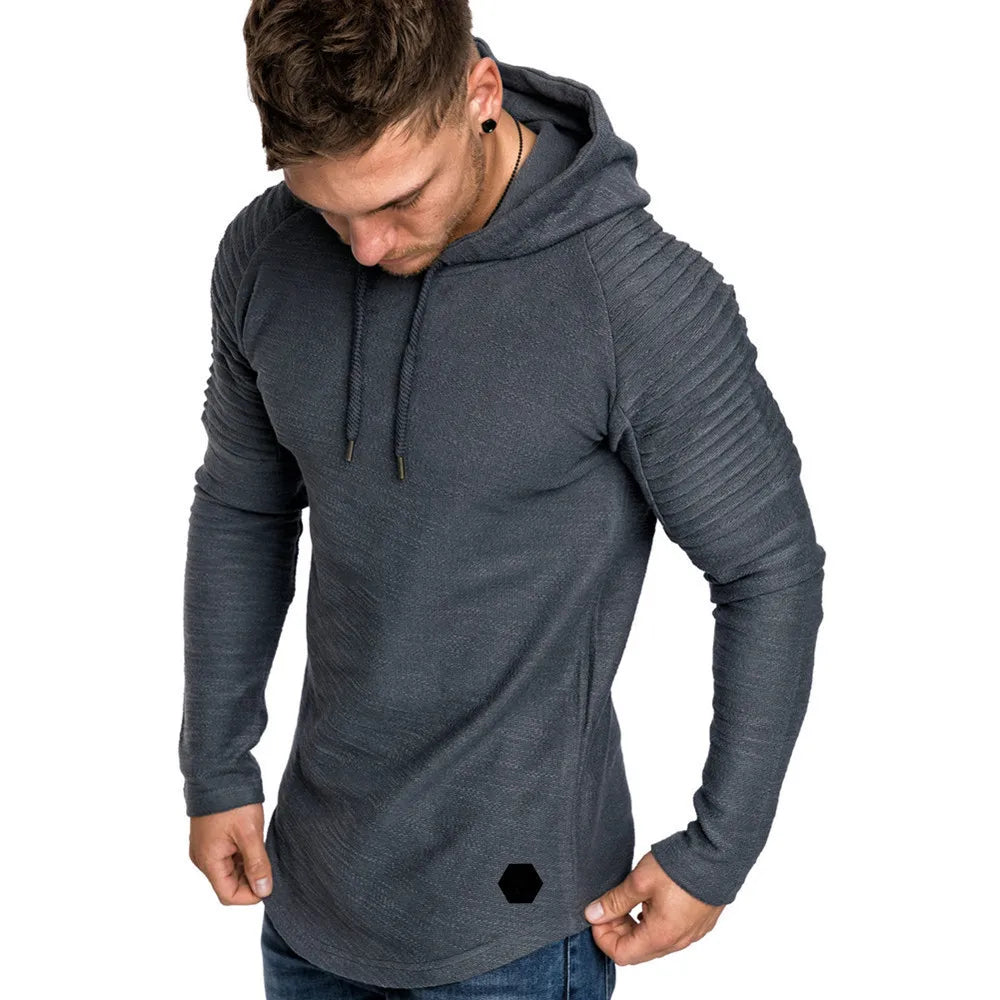 MRMT 2024 Brand New Hooded Sweatshirts Raglan Fringe Folds Long Sleeve Men Hoody Pullovers Clothing Man Hoodies Sweatshirts