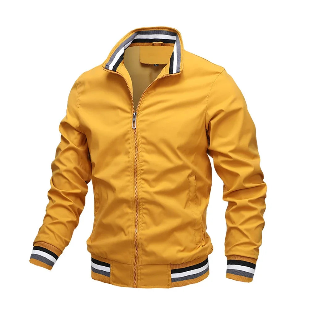 Men Windbreaker Jacket White Casual Jacket Fashion Men Outdoor Waterproof Sports Coat Spring Summer Bomber jacket Men Clothing