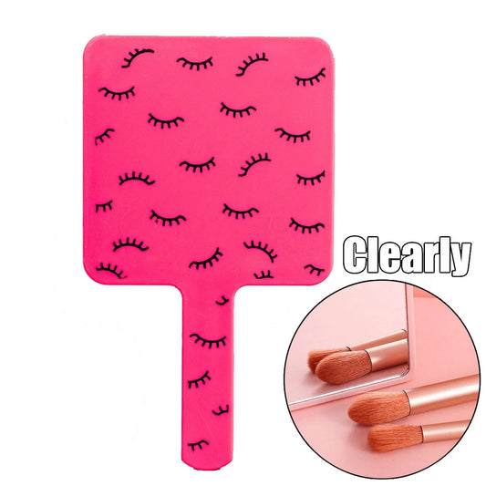 1Pc Handheld Makeup Mirror Square Mirror Female Handle Makeup Cosmetic Beauty Tools Handheld Vanity Make Up Mirror Makeup Tools