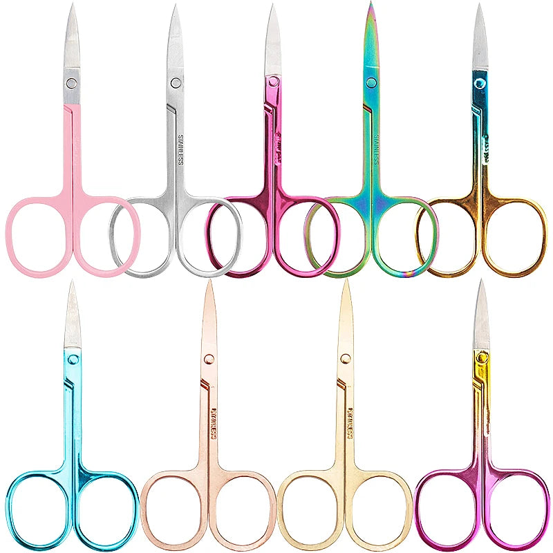 1 Pc Eyebrow Scissor Makeup Eyelash Trimmer Facial Hair Remover Manicure Nail Cuticle Scissors Beauty Tools