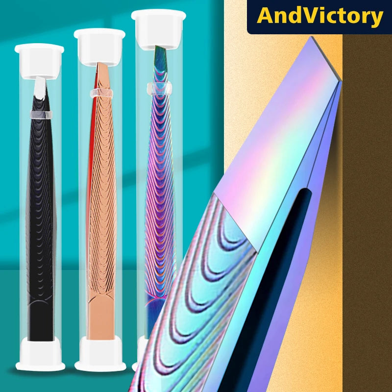 Women Professional Eyebrow Tweezer Trimmer Men Beard Eyelash Brow Stainless Hair Removal Clip Plucker For Face Lash Makeup Tools