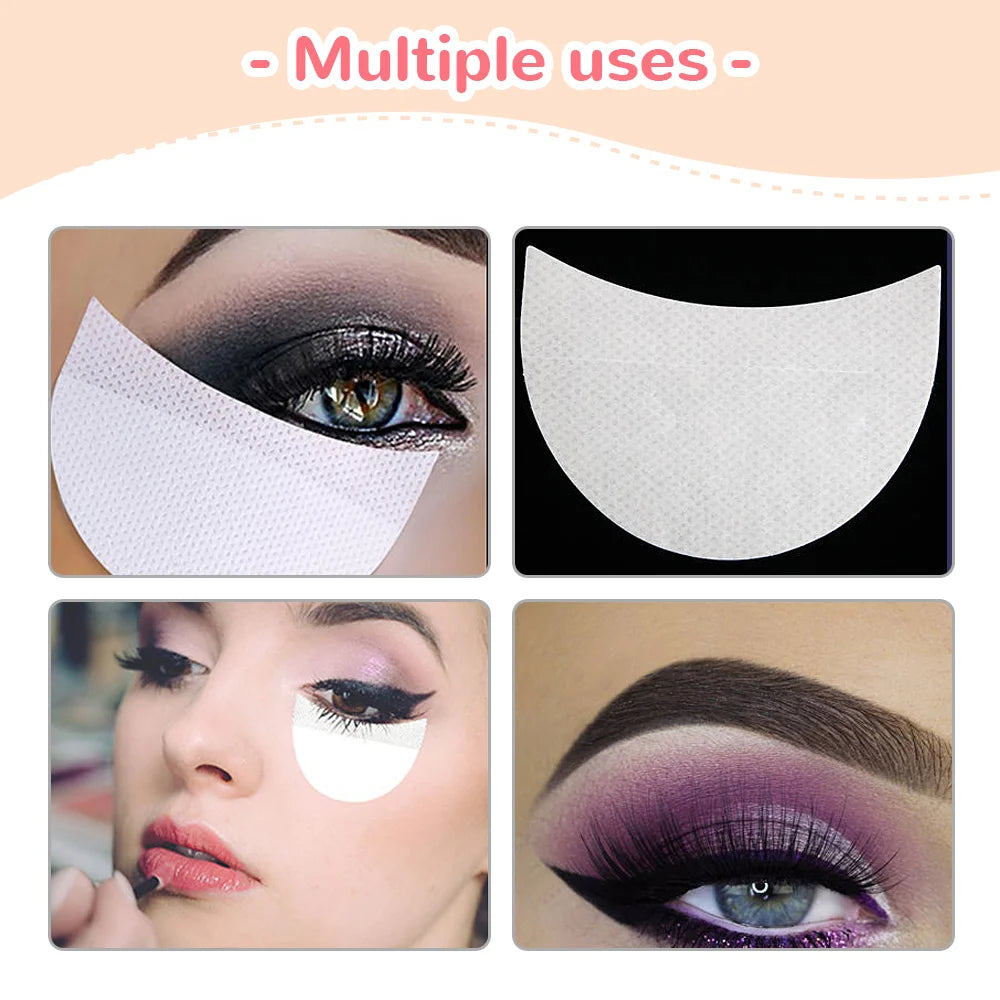 10/50/100PCS Eyeliner Shield For Eyeshadow Shields Protector Disposable Pads Lint Free Patch False Eyelash Extension Makeup Tool