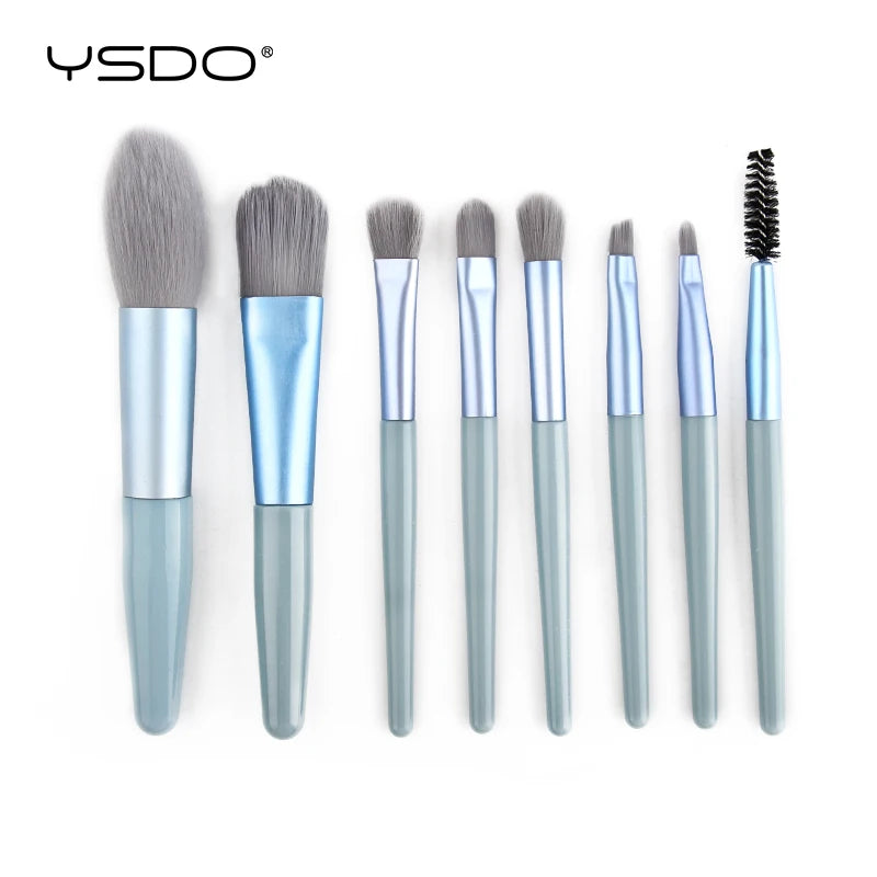 8/10/12 PCS Makeup Brushes Eyeshadow Rouge Liquid Foundation Brushes Mini Cosmetic Tools Professional Soft Synthetic Hair Brush