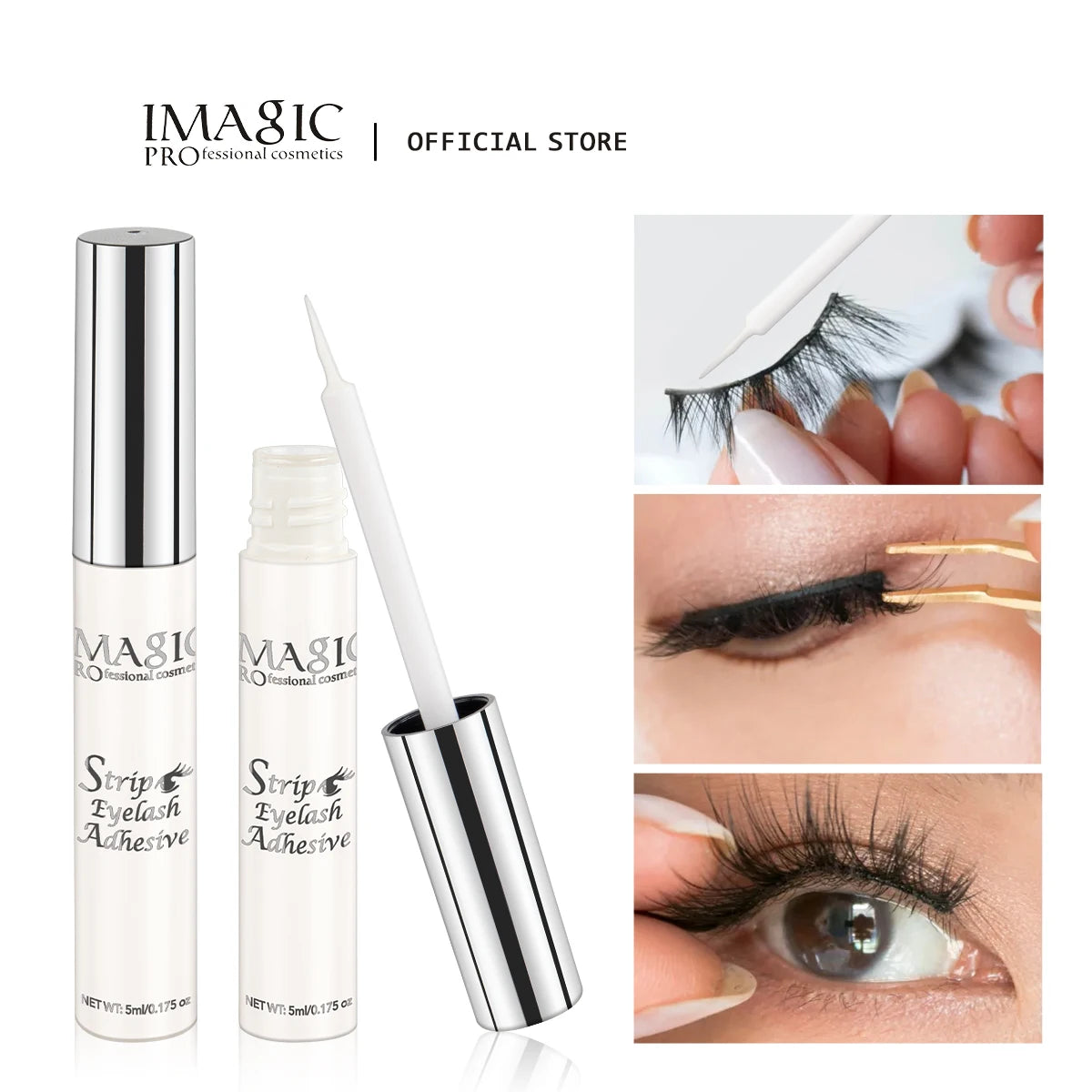 IMAGIC 5ML New False Eyelash Glue Primer Waterproof Long Lasting Quick Dry Extension Easy Remover pegamento pestañas Makeup Tool