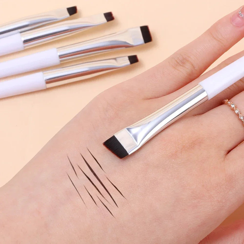 Eyeliner Eyebrow Brush Angled Flat Head Fiber Hair Brow Contour Eyeliner Fine Makeup Brushes Professional Makeup Tools 1/2/3pcs