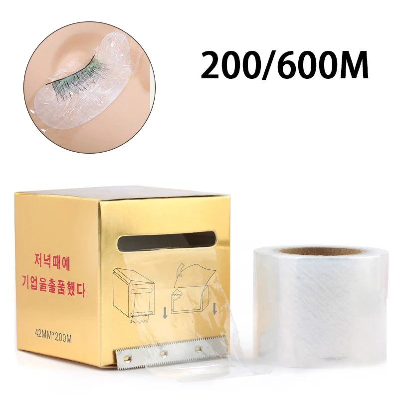 200/600M Eyelash Plastic Wrap Transparent False Eyelashes Extension Tool Professional Eye Use Preservative Mackup Supplies