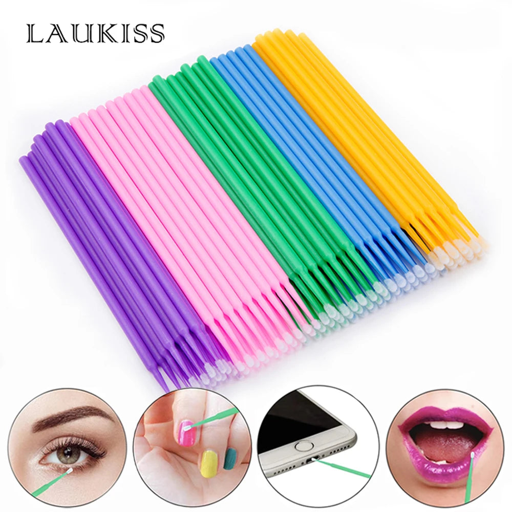 50/100/300/500pcs Eyebrow Eyelash Brushes Eyelash Spoolies Mascara Wands Applicator for Eyelash Extension Makeup Tool LAUKISS