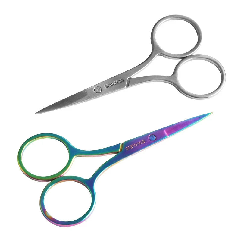 Stainless Steel Eyebrow Scissor Makeup Eyelash Trimmer Facial Hair Remover Manicure Scissor Nose Hair Tool Beauty Mini Scissors