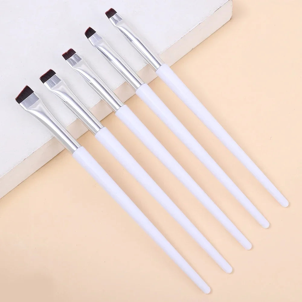 Eyeliner Eyebrow Brush Angled Flat Head Fiber Hair Brow Contour Eyeliner Fine Makeup Brushes Professional Makeup Tools 1/2/3pcs