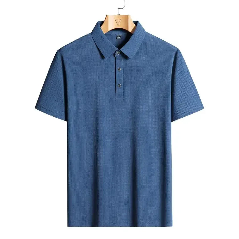 M-9XL Summer Polo Shirt Men Plus Size 45-150kg Short Sleeve T Shirt Plain Casual Loose Oversized Tops Men Clothing Polo Shirt