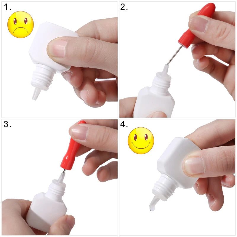 Universal Lash Glue Bottle Blocking Needle Replacement Eyelash Extension Glue Mouth Head Special Plug Caps Opener Makeup Tools