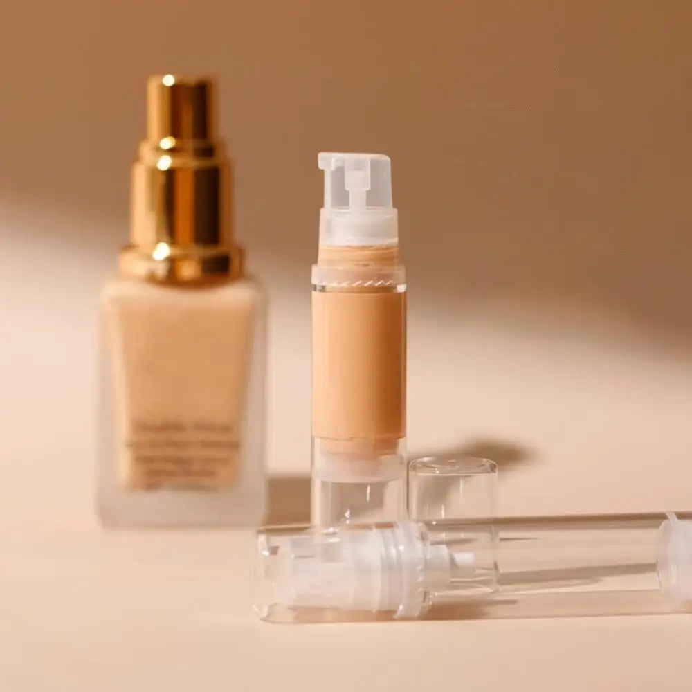 5/10/15ml Vacuum Bottle Press Liquid Foundation Lotion Eye Cream Empty Refillable Bottle Cosmetic Container Portable Makeup Tool