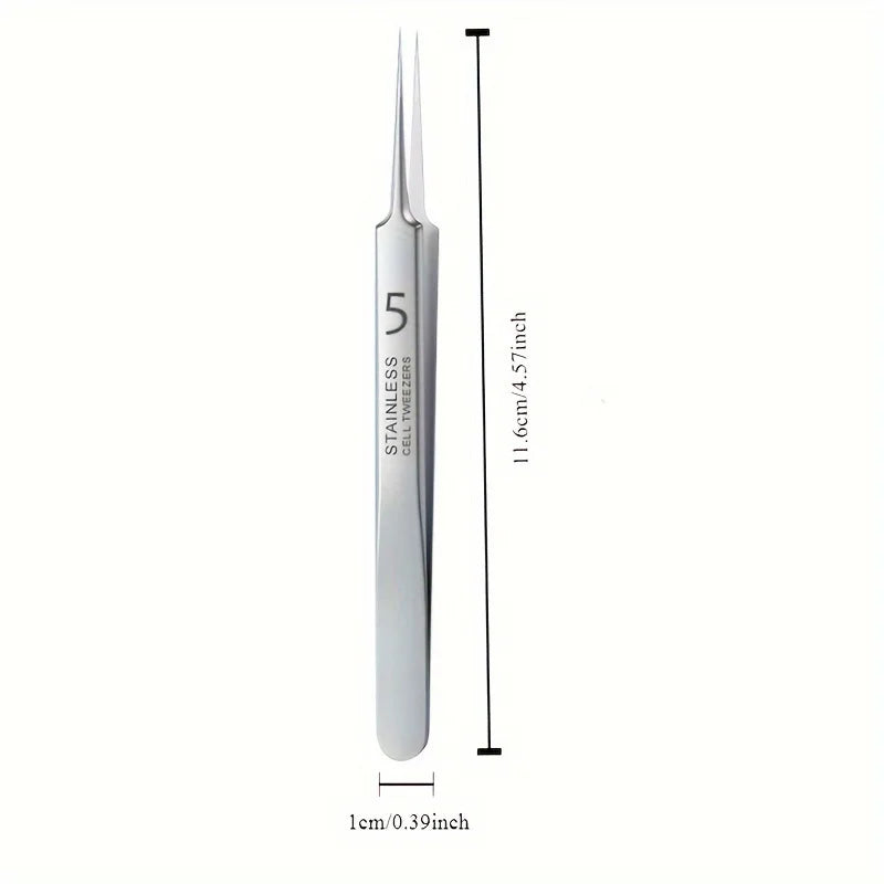 Blackhead Tweezers - Precision acne removal tool for facial whiteheads, acne, pimples - Stainless steel professional makeup tool