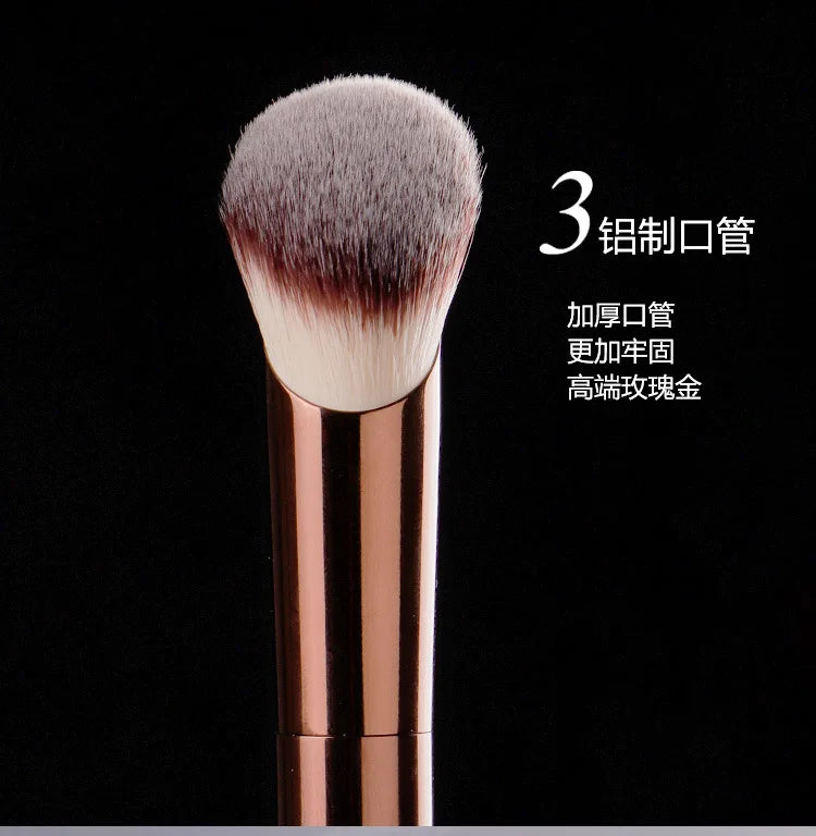 1pc Quick Angled Foundation Makeup brushes Concealer Liquid Foundation Make up brush exquisite Beauty tool Metal Handle