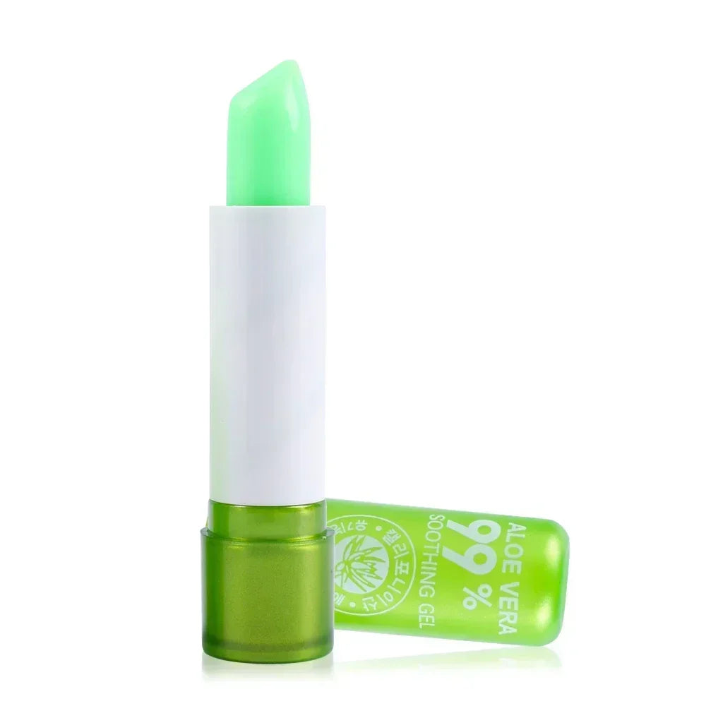 Natural Aloe Vera Moisturizing Lip Balm Color Changing Lipstick Lasting Nourishing Lipsticks Lips Care Korean Makeup Cosmetics