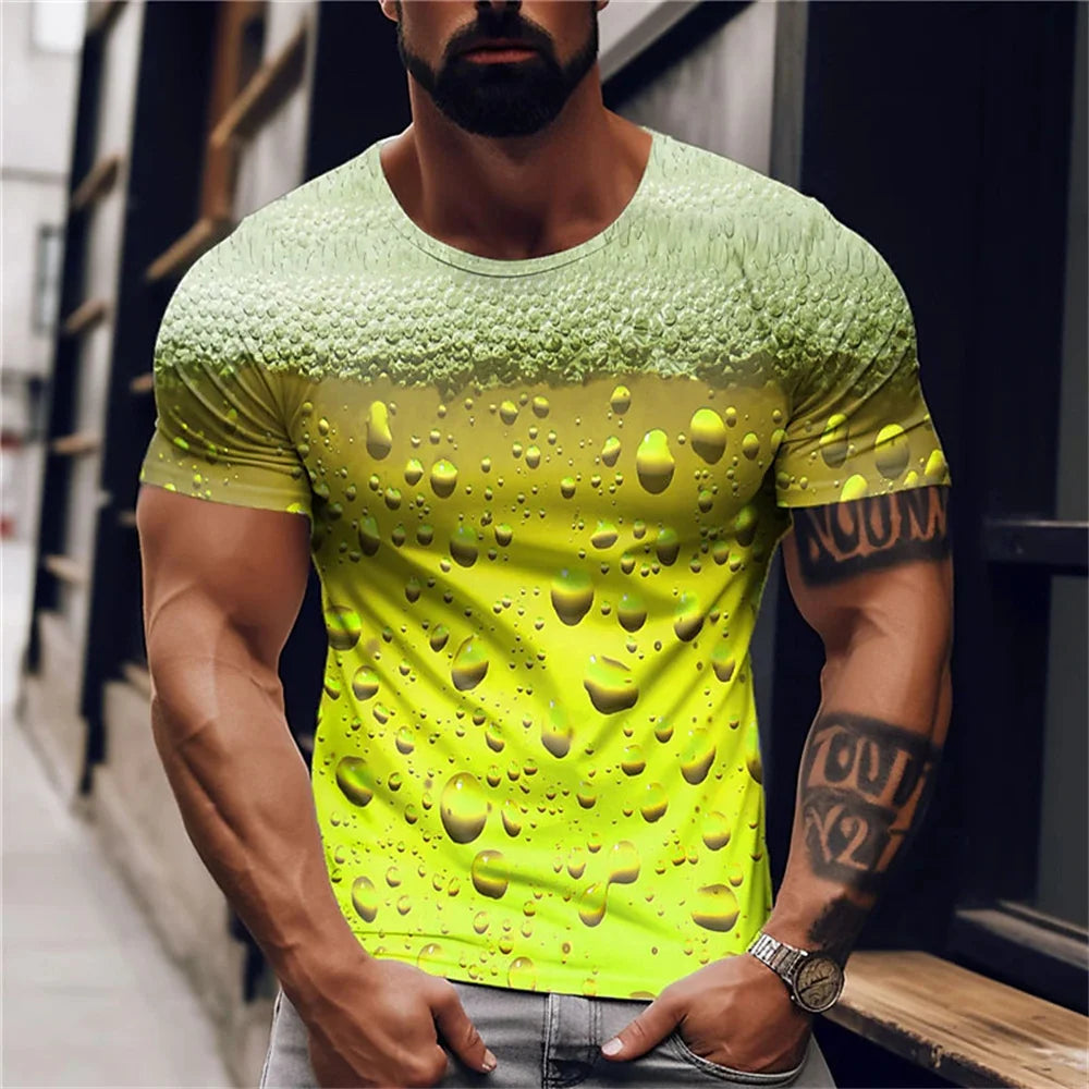 2023 Men'S T-Shirt 3d Printed Beer T Shirt For Men Funny Men'S Shirt Casual Summer Streetwear Unisex Tshirt Top Men'S Clothing