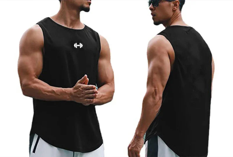 Summer DIY Brand Gym Tank Top Men Mesh Quick Dry Bodybuilding Sleeveless Shirt Fitness Singlets Basketball Clothing Muscle Vest