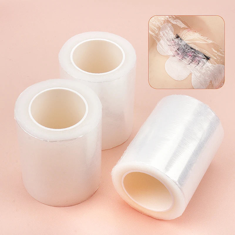 1 Roll Eyebrow Clear Wrap Cover Preservative Film Tattoo Film Permanent Makeup For Tattoo Lashes Lips Transparent Film Supplies