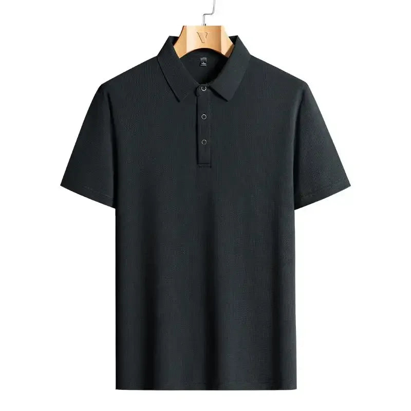 M-9XL Summer Polo Shirt Men Plus Size 45-150kg Short Sleeve T Shirt Plain Casual Loose Oversized Tops Men Clothing Polo Shirt