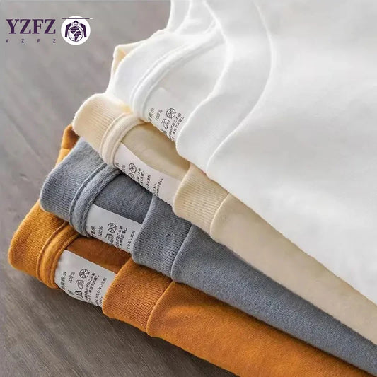 12 Color Oversized Heavyweight T Shirt for Men Summer Short Sleeve Tee 100% Cotton Plain Top Casual Men's Clothing