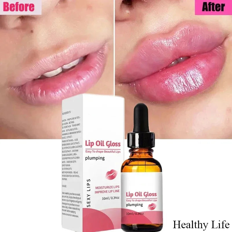 Instant Volumising Lips Serum Plumper Repairing Reduce Fine Lines Long Lasting Fuller Filler Bigger Lips Moisturizing Care Serum