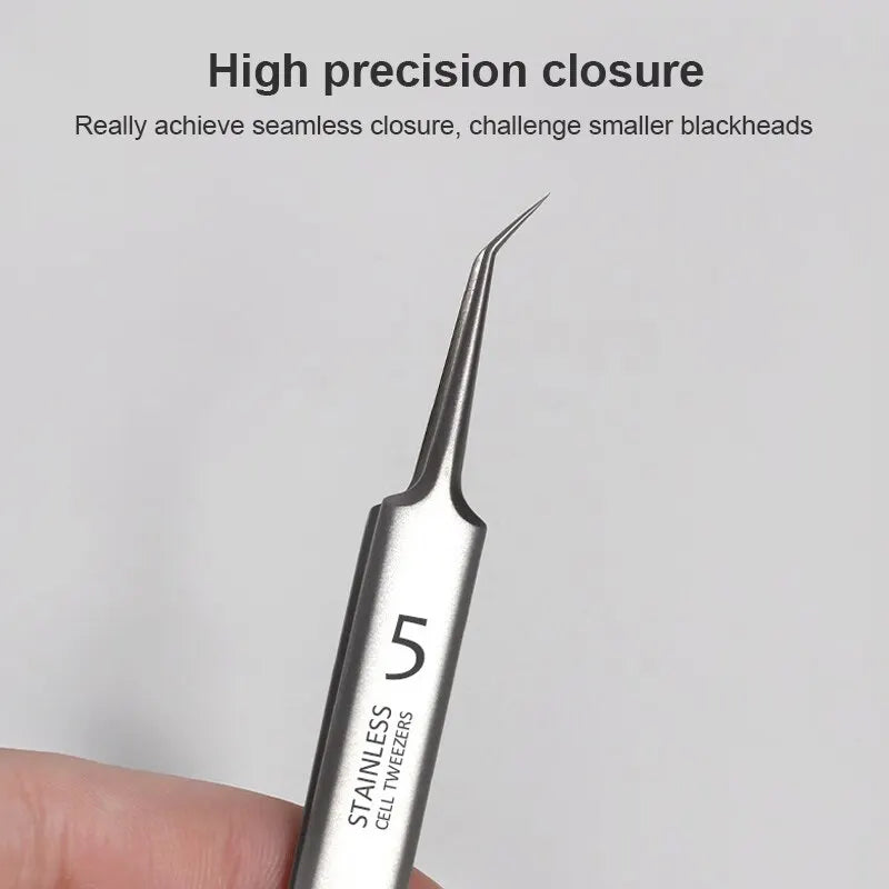 Ultra-fine Cell Pimples Blackhead Clip Tweezers Beauty Salon Remover Acne Needle Blackhead Deep Cleaner Clip Face Skin Care Tool