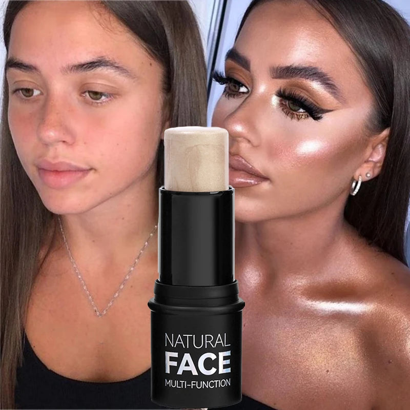 Face Brown Bronzer Contour Stick Face Foundation Makeup Pen Lasting Smooth Contour Shadow Blusher Highlight Concealer Cosmetics